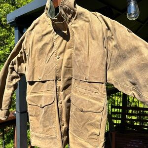 Filson tin cloth packer with wool vest liner